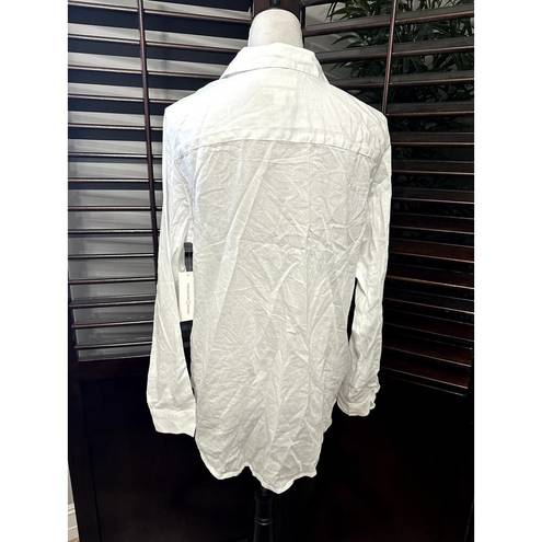 Treasure & Bond  Women's Classic White Long Sleeve Button Up Shirt L NWT