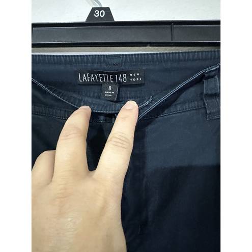 Lafayette 148  New York Women's Navy Blue Cotton Pants Size 8