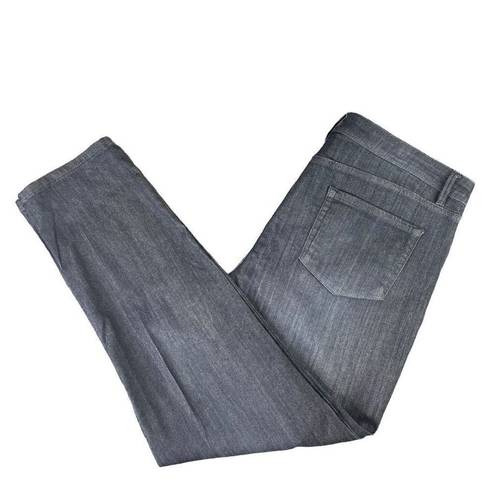 J.Jill  Denim Black Stretch Cotton Blend High-Rise Straight Leg Jeans Size 18