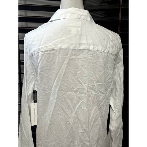 Treasure & Bond  Women's Classic White Long Sleeve Button Up Shirt L NWT