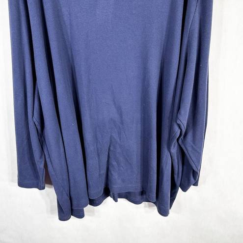 Only  Necessities Plus Size 5X Sweater Cardigan Button Down Blue Long Sleeve 313