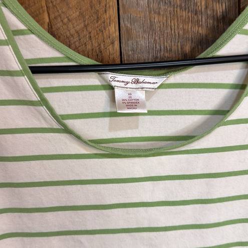 Tommy Bahama  ladies green striped tank top size XS (2)