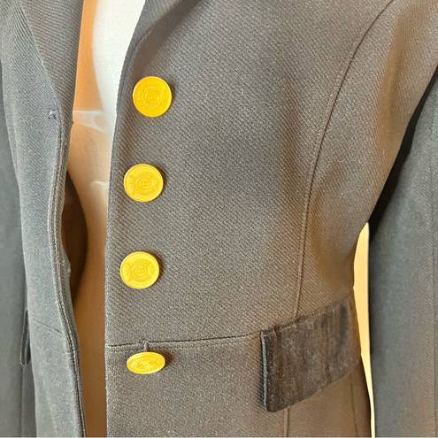 Tommy Hilfiger Equestrian Blazer Jacket Size 4 Black
Gold Buttons‎ Velvet Trim