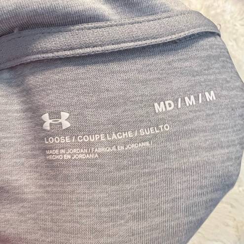 Under Armour  Velocity Pullover Hoodie Loose Fit Women’s Medium Wordmark Gray