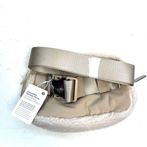 Lululemon  Cream Sherpa Everywhere Belt bag Fleece Fanny Pack