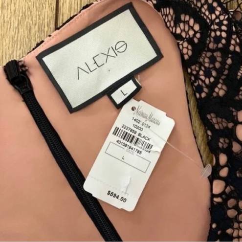 Alexis NWT  Aldridge Lace Midi Dress in Black Size L $594