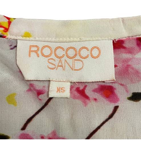 Rococo  Sand Floral Maxi Dress Colorful Silk