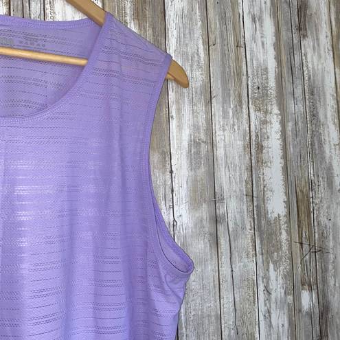 Zyia Active Lavender Performance Perforated Workout Tank