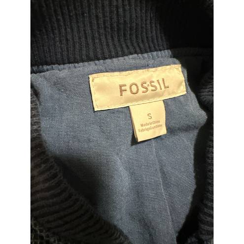 Fossil Blue Bomber Jacket