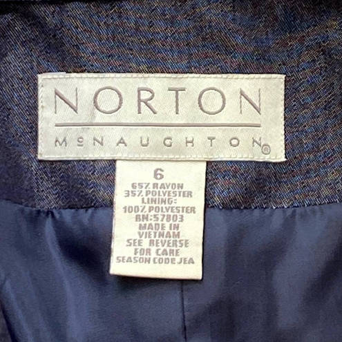 Norton Mcnaughton  Jeanius Shiny Denim Belted Full Zip Short Jacket ~ Women's 6