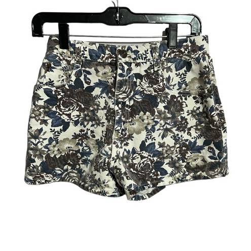 Bebop  Floral High Waist Denim Shorts