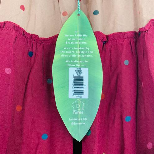 Farm Rio // NWT Mixed Dot Tiered Maxi Skirt