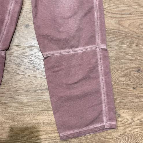 LOGO By Lori Goldstein Pink Distressed Terry Pants Sweats