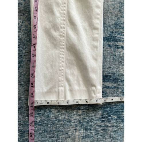 Cache  White Denim Capri Size 8