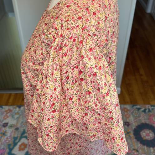 Tuckernuck  Hyacinth House Molli Pink Red Floral Top New Size XS