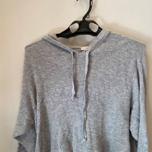 The Loft  Grey Pullover Knit Hoodie Size Extra Large  