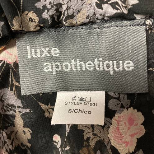 Luxe Apothetique , Floral, black, pink, yellow, green, Small, Strapless Dress