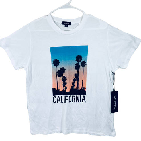 Wildfox NWT  T-Shirt California Palm Trees Sunrise Size Medium