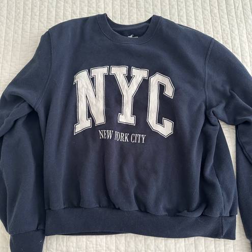 Hollister NYC Navy Crewneck