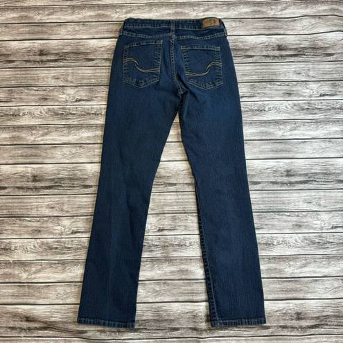 Levi Strauss & CO. Signature Women's Modern Straight Mid Rise Jeans Dark Blue 26