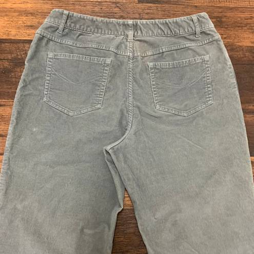 J.Jill Bootcut Corduroy Jeans Womens 12 Gray High Rise Preppy Academia Pants