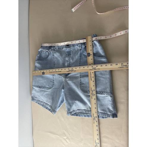 Lee  Original Jeans Women Size 18 WM Denim Blue Shorts Made in USA Light Wash