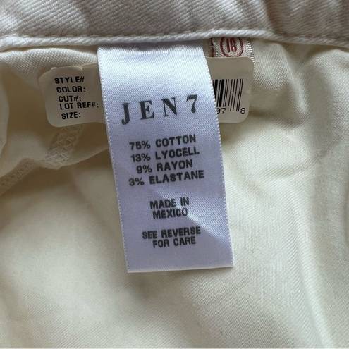 7 For All Mankind Jen7 by  Belted Wide Leg Trouser Pants Size 18 Off White NWT