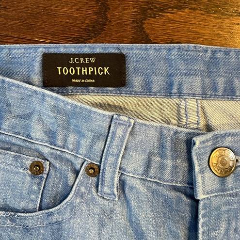 J.Crew  Women’s Light Wash Leaf Print Ankle Length Toothpick Skinny Jeans