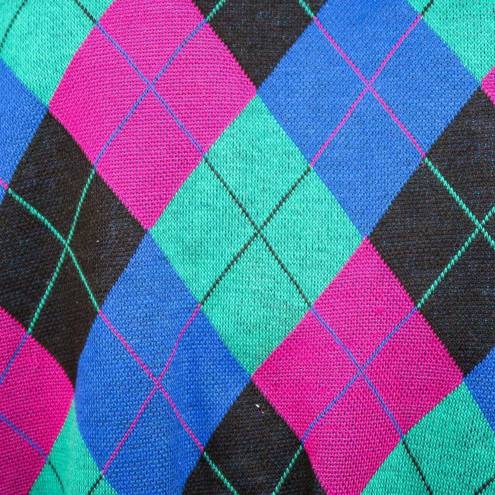 Polo Vintage 90s Cricket Lane Argyle Knit  Collared Sweater