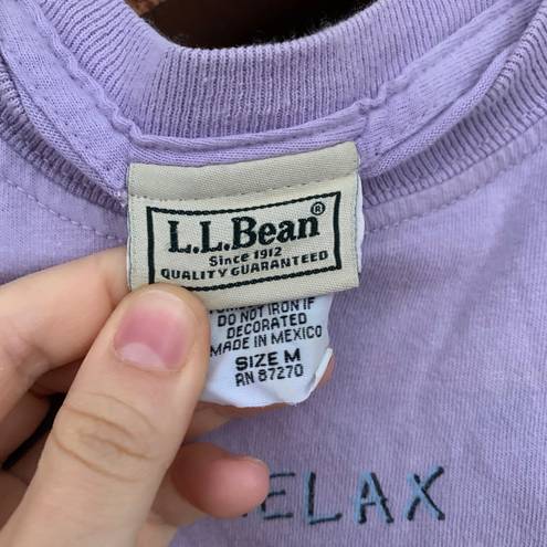 L.L.Bean Vintage Lilac Purple  Graphic Tee Relax Freeport Maine Top