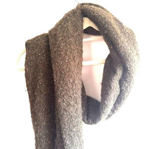 Anthropologie  Large Fuzzy Brown Green Confetti‎ Scarf