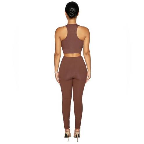 Naked Wardrobe NWT  Chocolate Brown The Snatched In Leggings