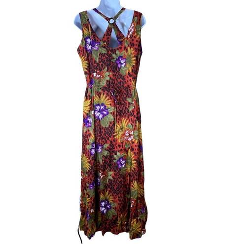 Scarlett Vintage  sleeveless button front maxi dress