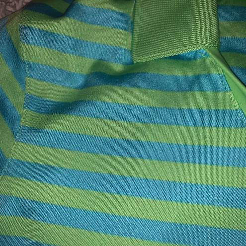 Slazenger  Green & Blue Striped Women's Golf Polo