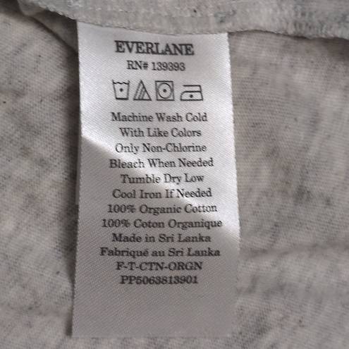 Everlane  Organic Cotton Oversized Long Sleeve Tee Heather Gray Crewneck M New