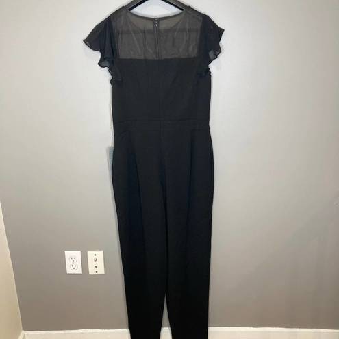 Harper NWT  Rose Gathered Illusion Neck Jumpsuit Size 10