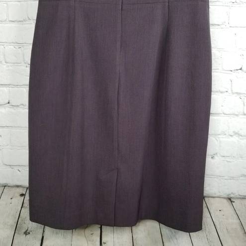 MM.LaFleur M.M. Lafleur Ashley Crepe Sheath Dress 8 Womens Cap Sleeve FIG Purple Brown