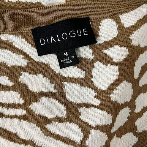 Dialogue  Animal Print Cardigan Sweater