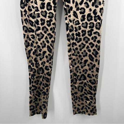 Karen Kane  Animal Print Leopard Leggings Gold/Black Holiday Shiny NWT SZ Small