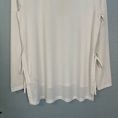 Sweaty Betty NWT  Tie Side Yoga Long Sleeve Top Lily White