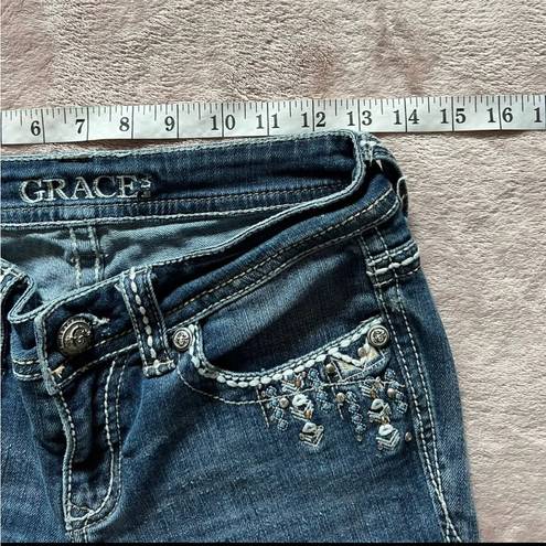 GRACE IN LA  Skinny Jeans Womens Denim Dark Wash Low Size 26