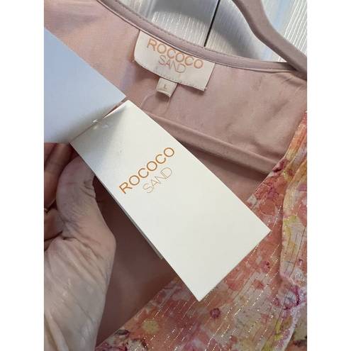 Rococo  Sand Faye Bodysuit Womens Large Peach NWT  Msrp $249