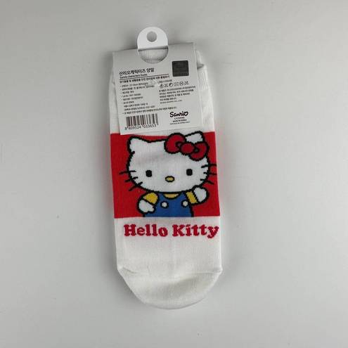 Sanrio  Hello Kitty Character Socks Women's White Red Made in Korea NEW