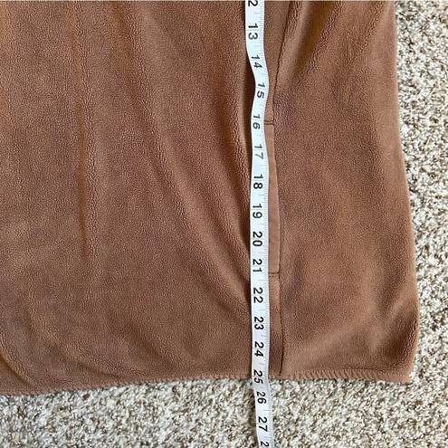 32 Degrees Heat  Tan Brown Midweight Snap Arctic Fleece Pullover Large Comfy