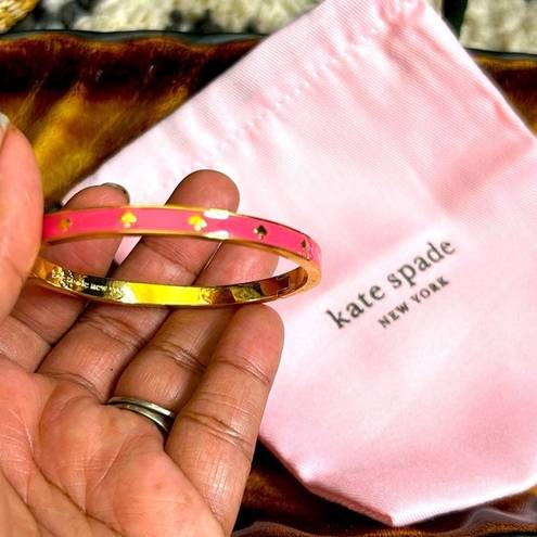 Kate Spade NWT  Pink and Gold Spade Cuff Bracelet