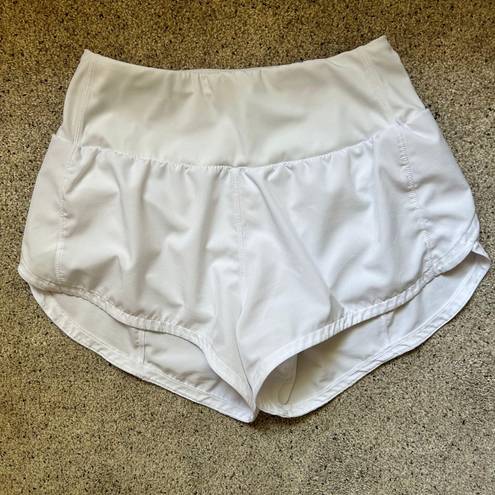 High Rise Running Shorts White Size M