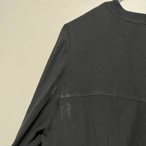 Veronica Beard  Black Silk Semi-Sheer Tunic Blouse Size 6