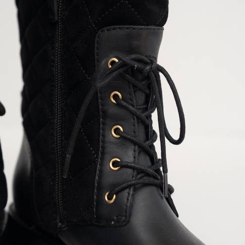 Ralph Lauren Lauren . Hollie II Quilted Lace-Up Riding Boots.