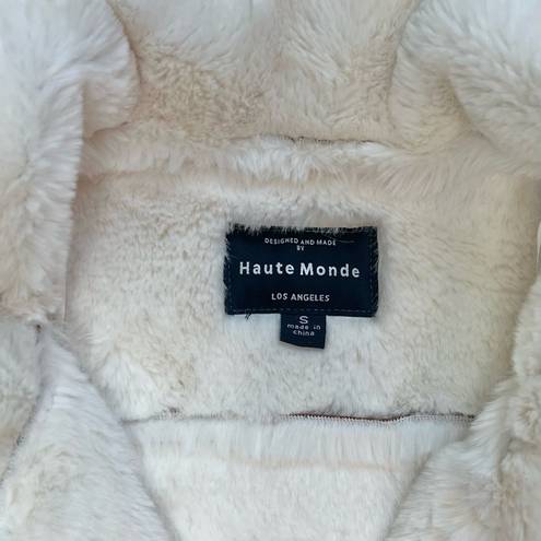 Haute Monde  Faux Fur and Suede Look Jacket