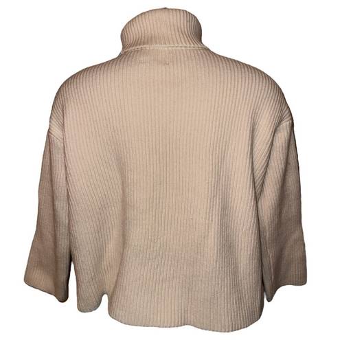 Tuckernuck  100% Wool Cream Thick Knit Turtleneck Size L